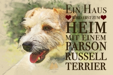 Nostalgieschild - Hundeschild im Retrostil Motiv: Parson Russell Terrier #2